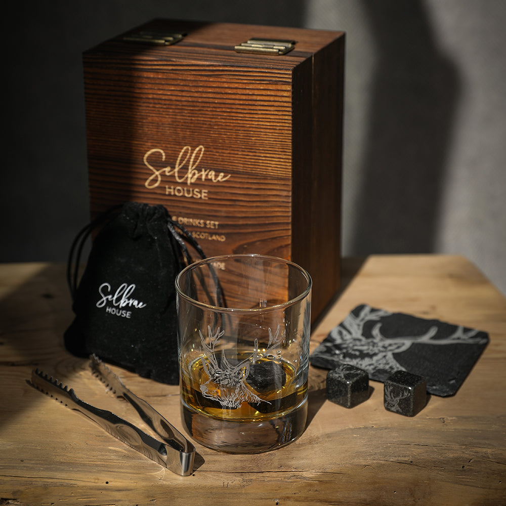 Stag Drinks Set - Glass & Barware Gift Collection
