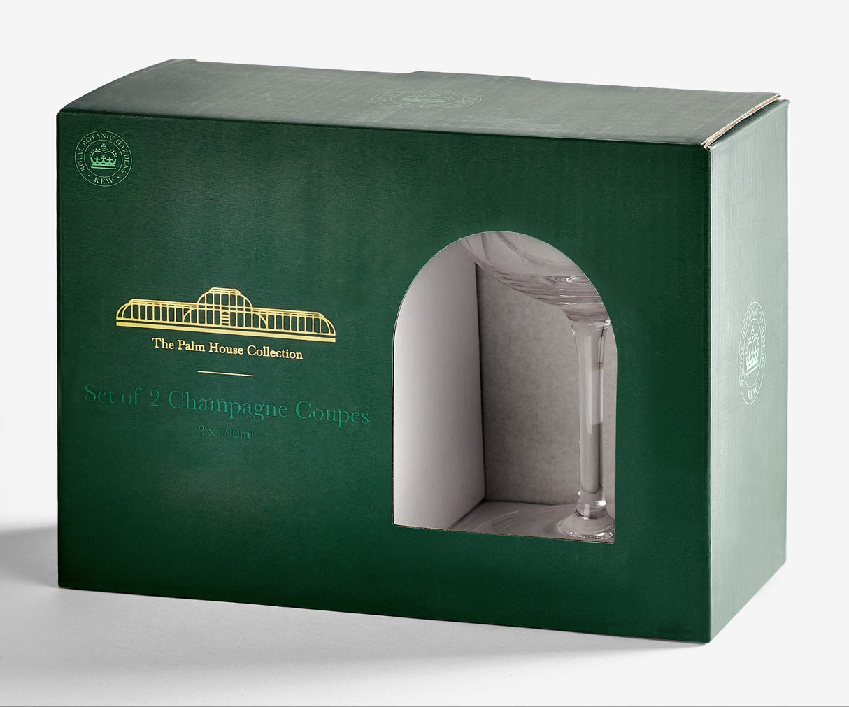 Kew Gardens Palm House Coupe Set Of 2 Glasses - 200ml