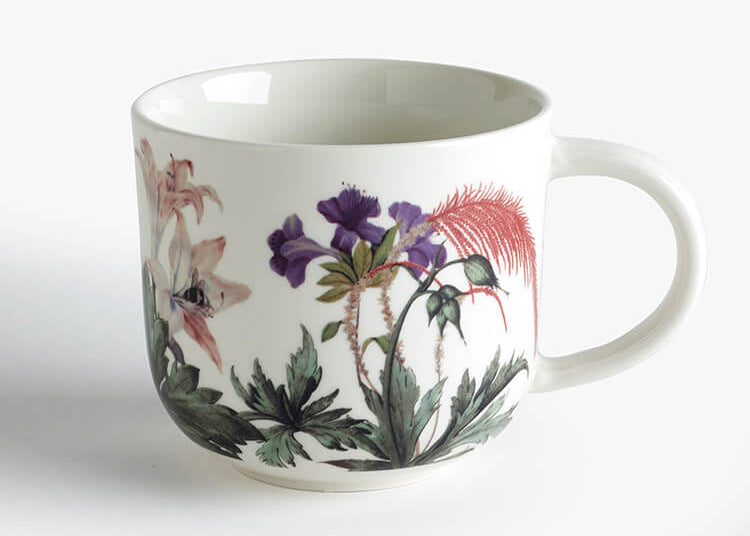 Kew Gardens Bee Floral White Mug
