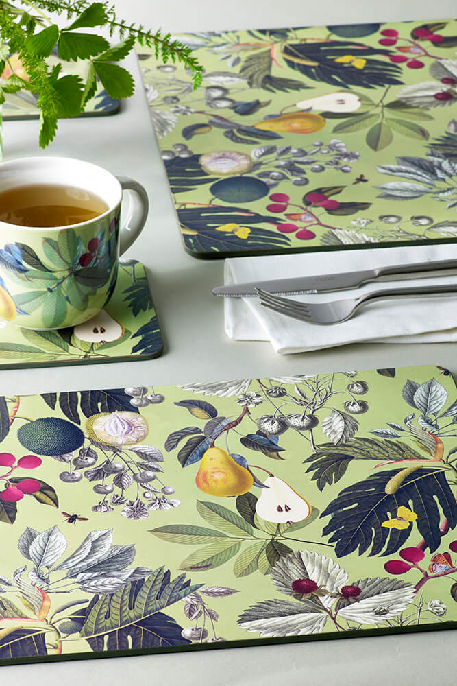 Kew Gardens Fruit And Floral Rectangle Placemat - Set of 4