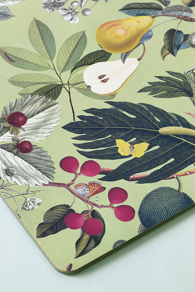 Kew Gardens Fruit And Floral Rectangle Placemat - Set of 4