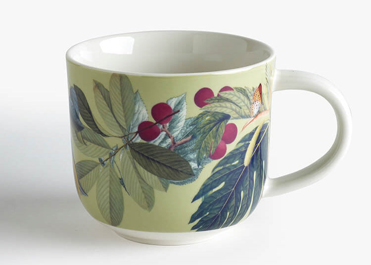 Kew Gardens Fruit and Floral Green Mug