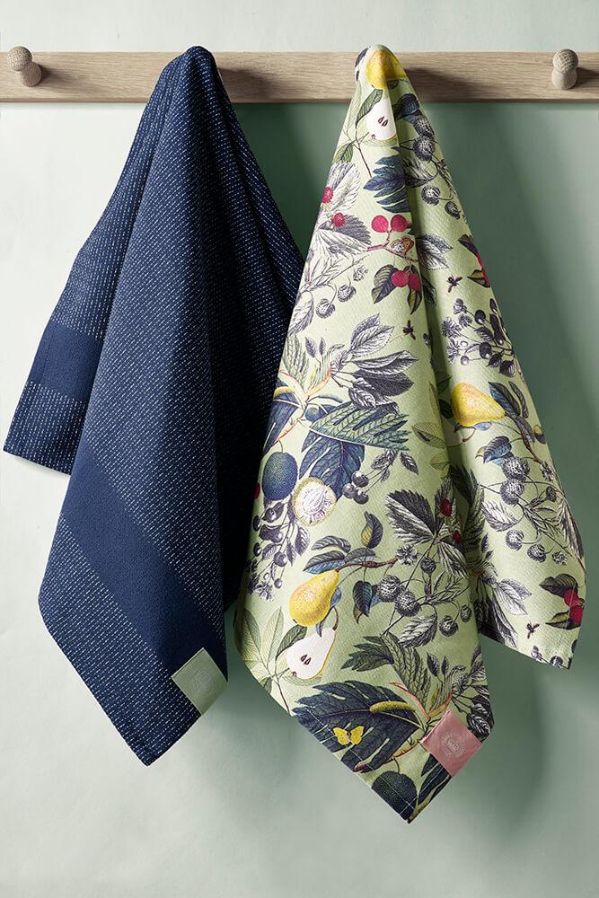 Kew Gardens Fruit and Floral Tea Towel - Set of 2, 100% cotton