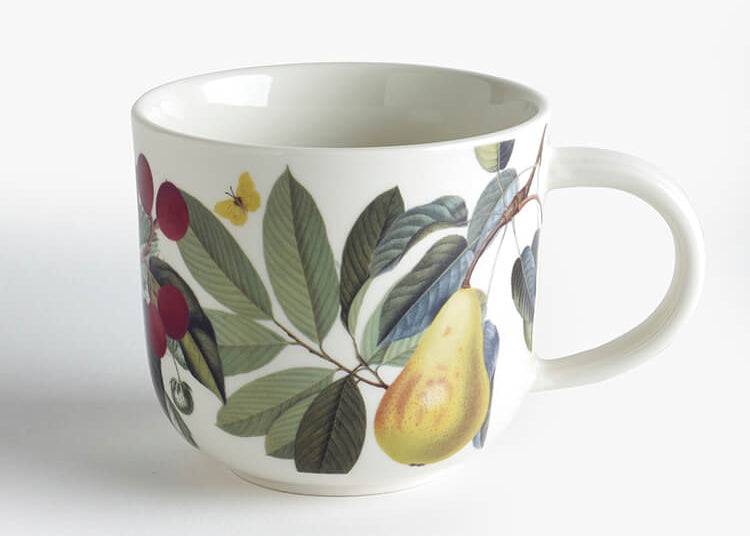 Kew Gardens Fruit and Floral White Mug