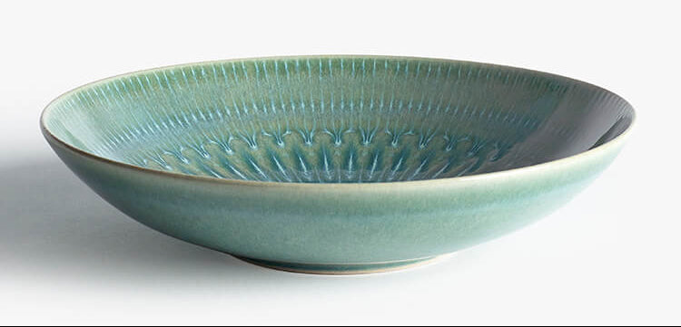 Kew Gardens Living Jewels Teal Pasta Bowl - 22cm