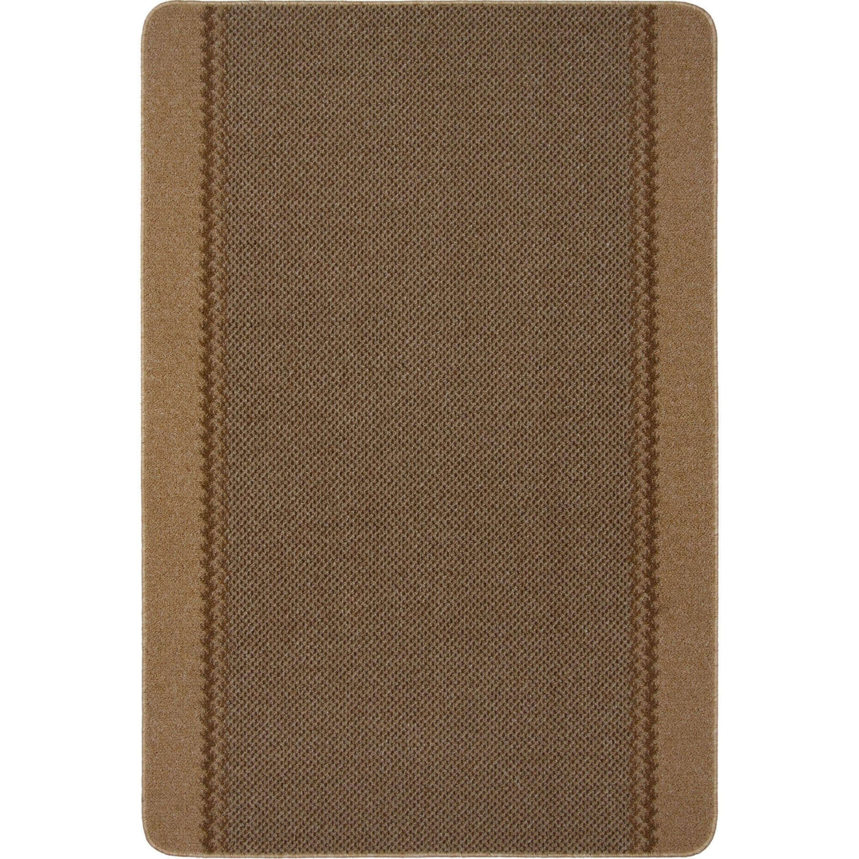 Washable Bordered Beige Rug | 116B