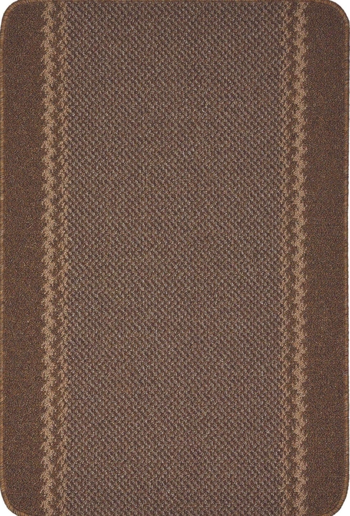 Washable Bordered Brown Rug | 116Br