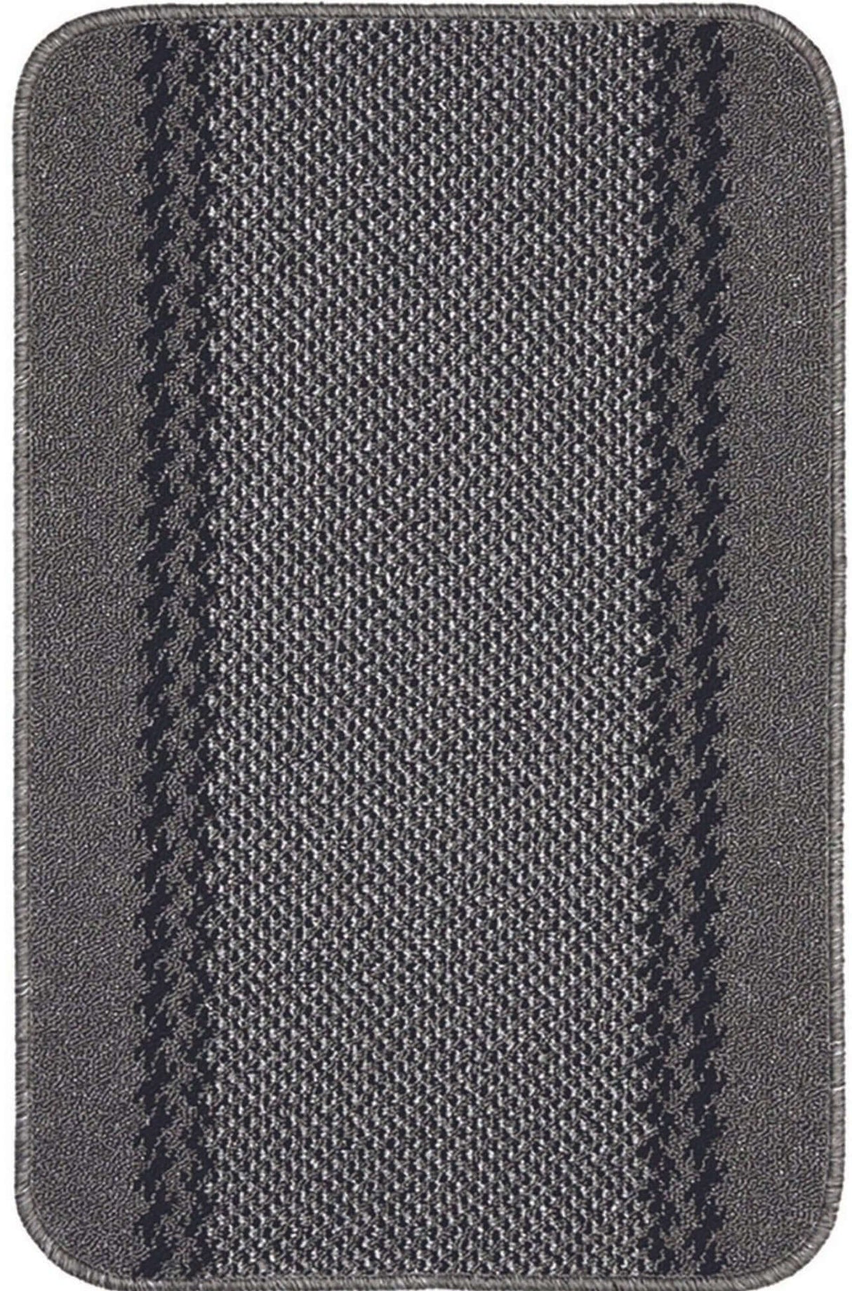 Washable Bordered Dark Grey Rug 116D | The Rugs