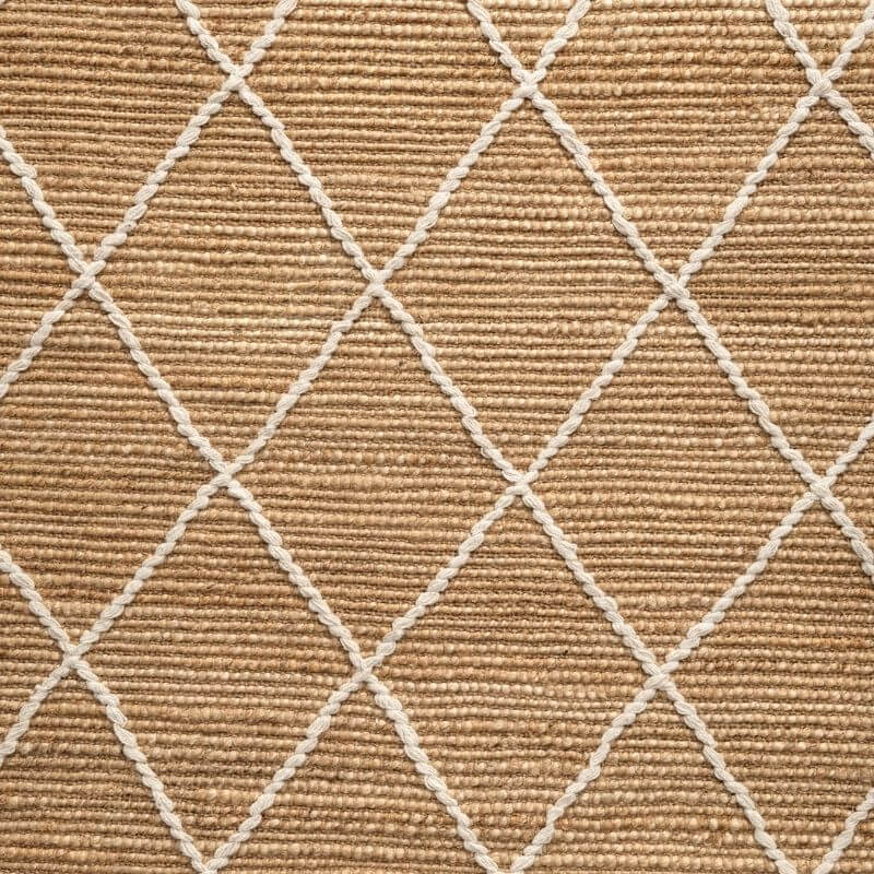 The Rugs Jute Kunu Natural Handwoven Diamond Rug