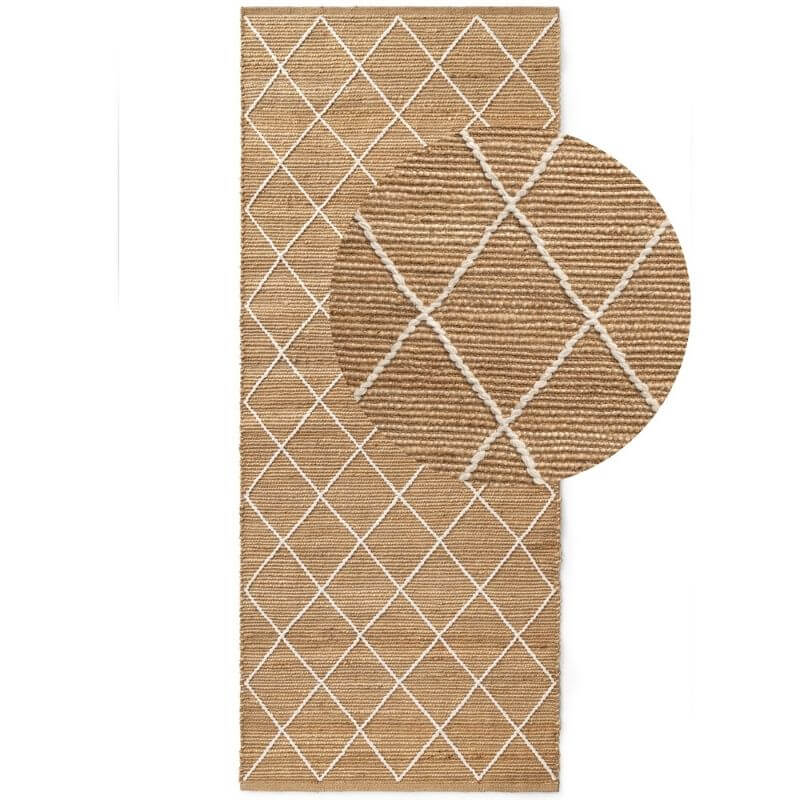 The Rugs Jute Kunu Natural Handwoven Diamond Rug