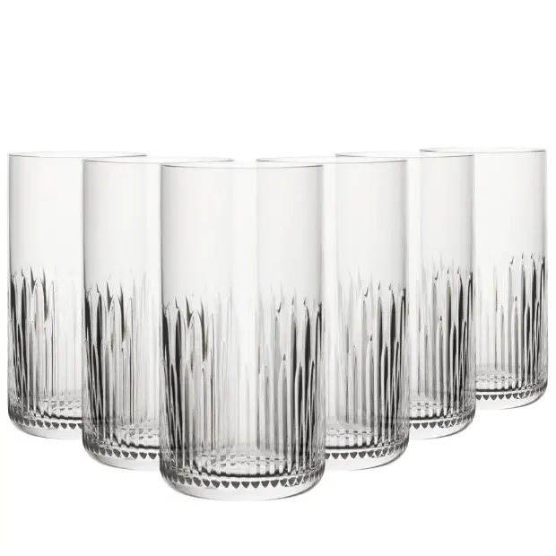 Glassware UK Whitley Highball Glasses 390ml - Set of 6