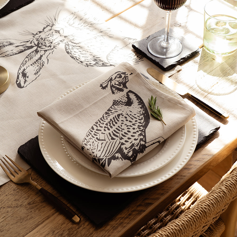 Selbrae House Pheasant Linen Napkins - Set of 2
