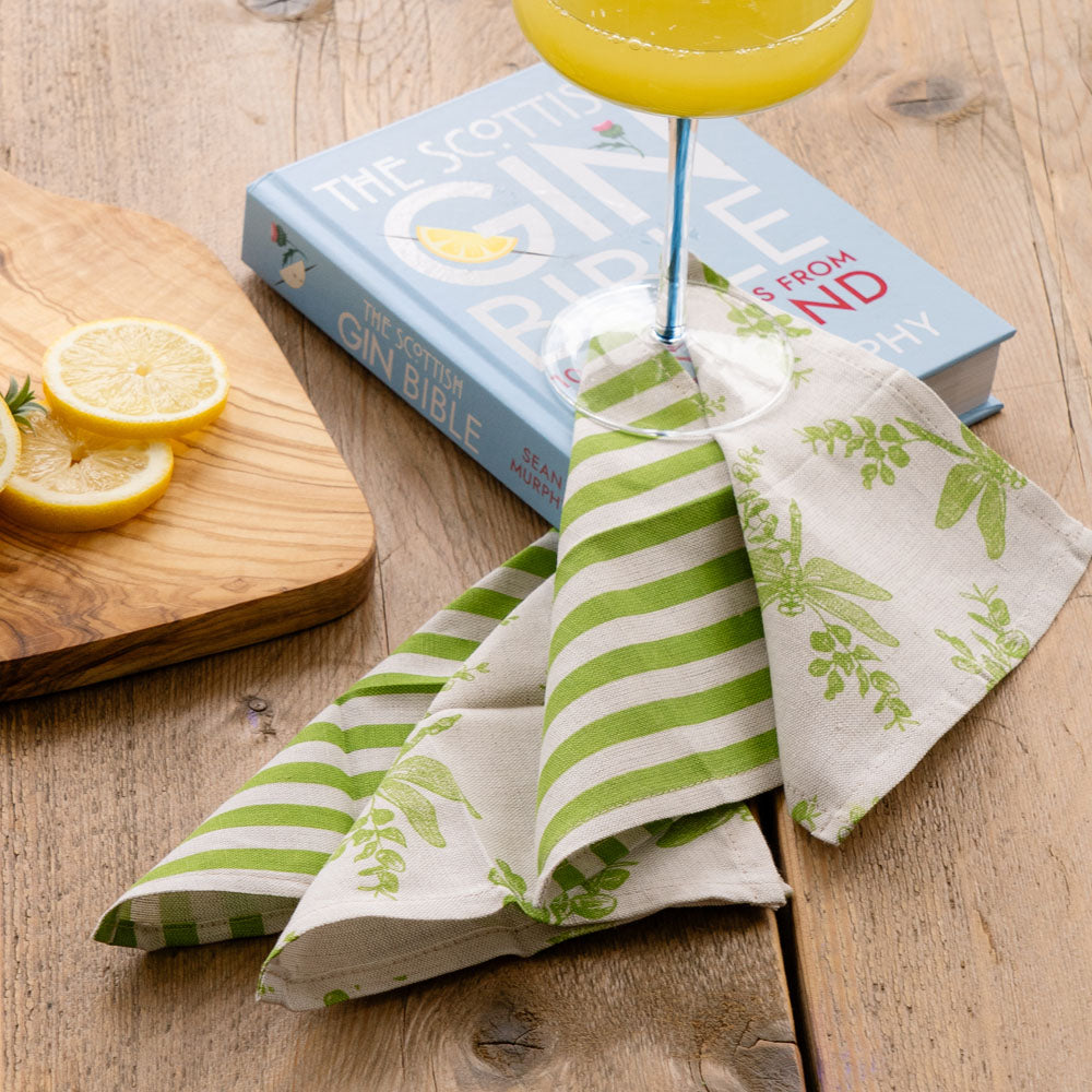 Selbrae House Dragonfly 4 Linen Cocktail Napkins