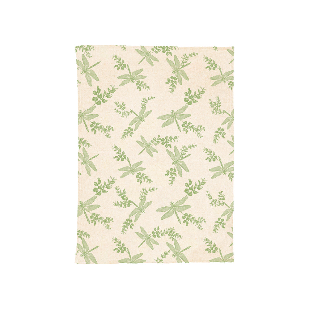 Selbrae House Dragonfly & Flora Linen Tea Towel
