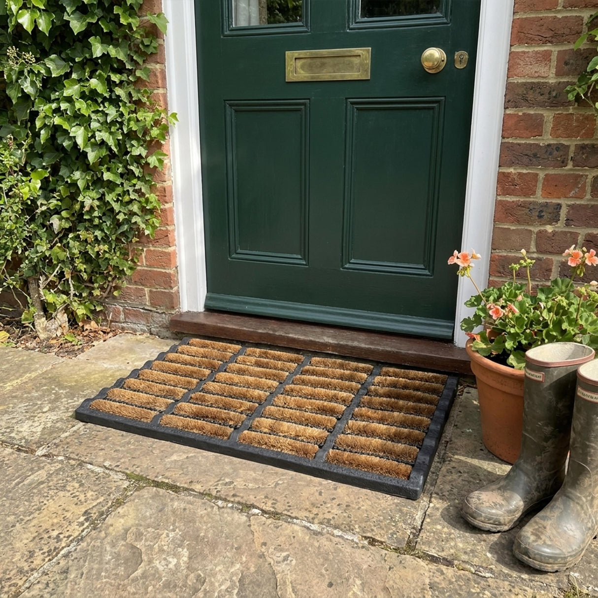 Nicoman Rubber and Coir Scraper Door Mat - 75cm X 45cm