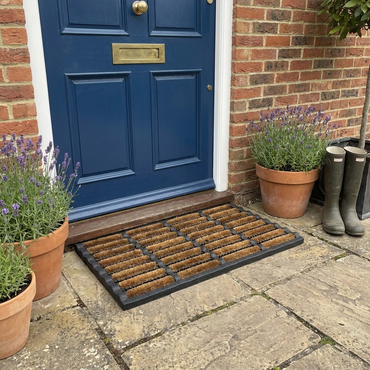 Nicoman Rubber and Coir Scraper Door Mat - 75cm X 45cm