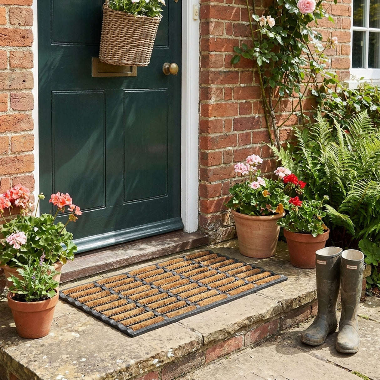 Nicoman Rubber and Coir Scraper Door Mat - 75cm X 45cm