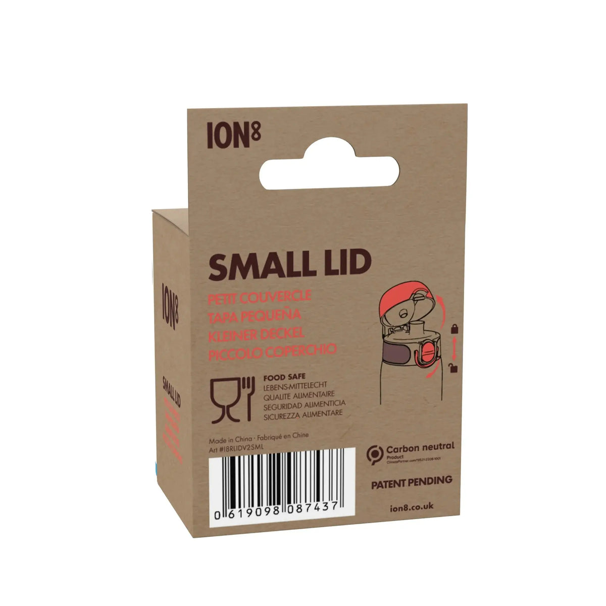 ION8 Leak Proof Water Bottle Replacement Lid, Black, Small / Medium