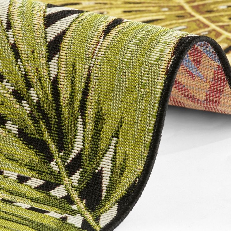 Indoor Outdoor Leaves Weather‑Resistant Patio & Garden Rug