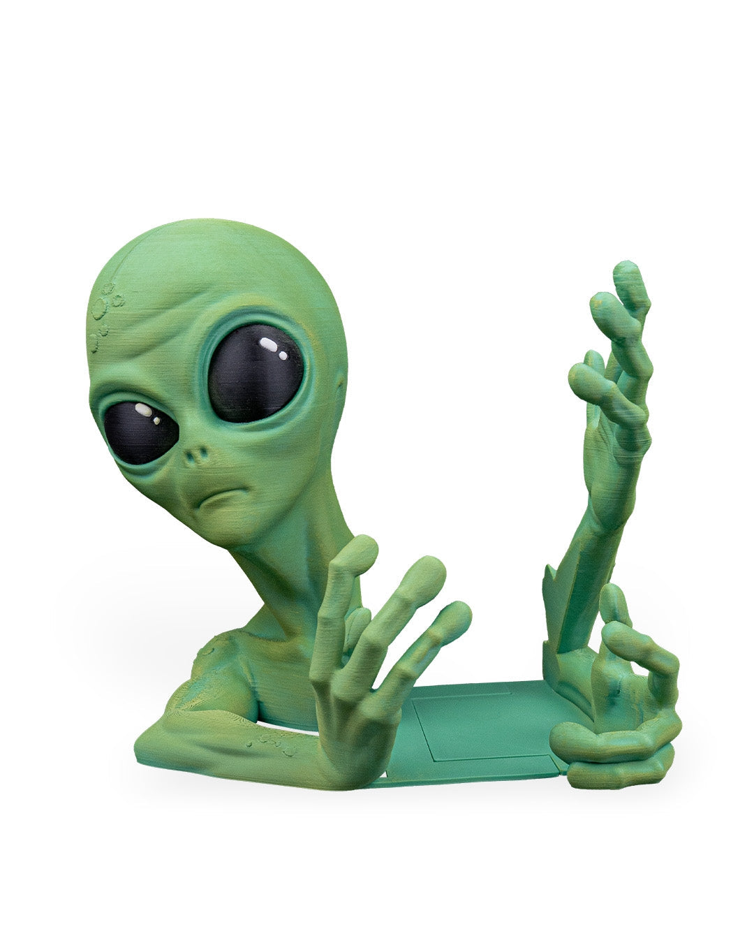 Filamora Studios Green Alien Bookend Set