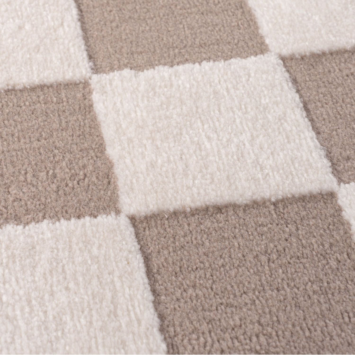 The Rugs Loft Checkerboard Beige Rug