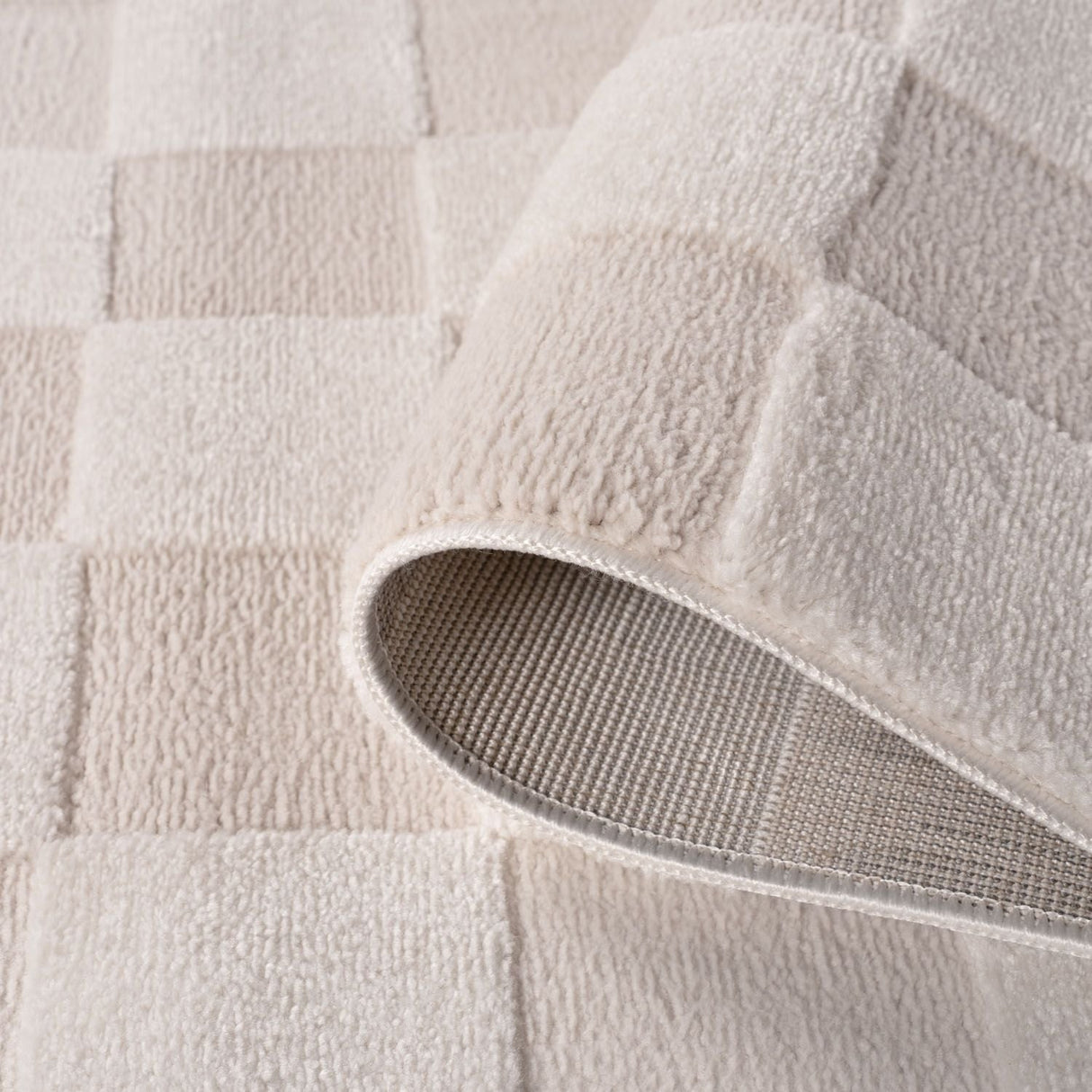 The Rugs Loft Checkerboard Cream Rug