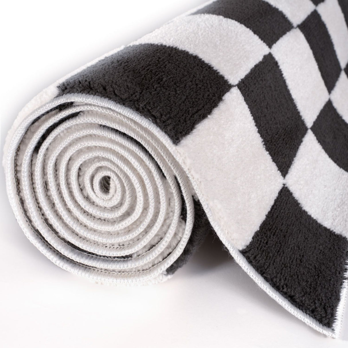 The Rugs Loft Checkerboard Dark Grey Rug