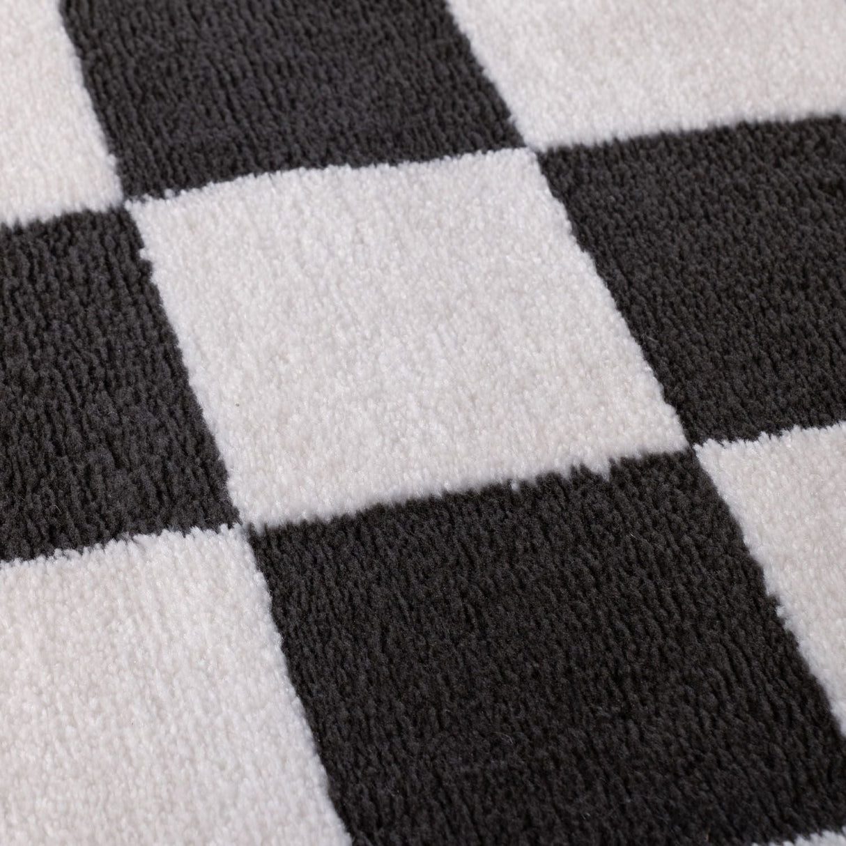 The Rugs Loft Checkerboard Dark Grey Rug