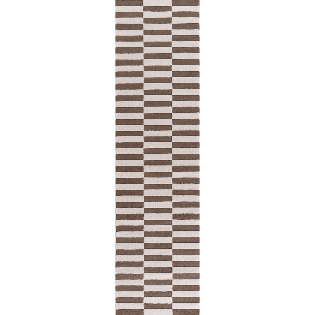 The Rugs Loft Striped Brown Rug