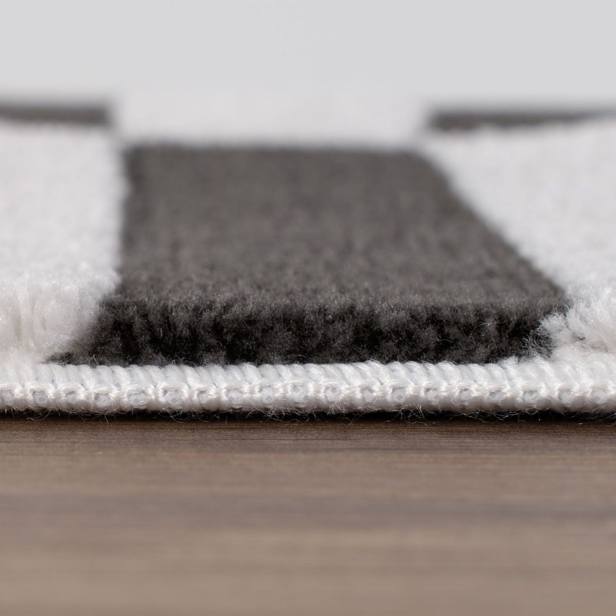 The Rugs Loft Striped Dark Grey Rug