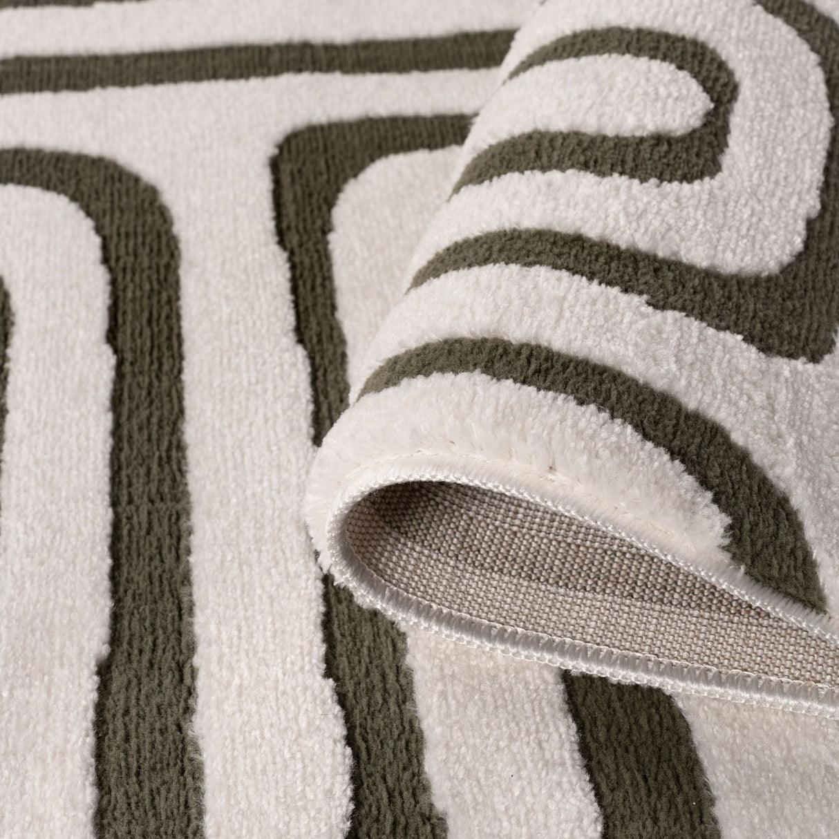 The Rugs Loft Geometric Green Rug