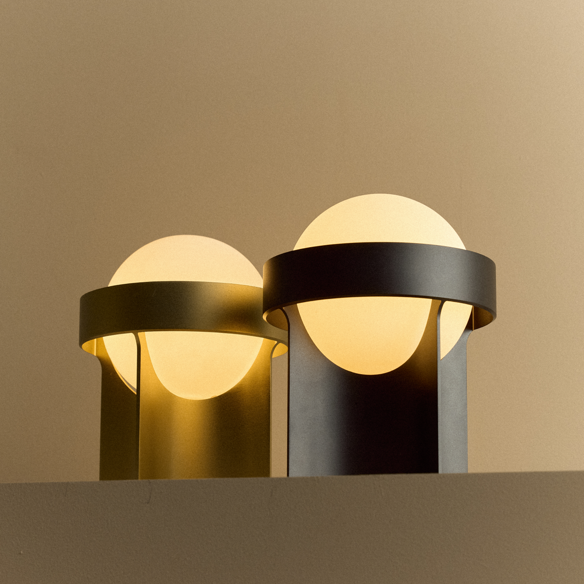 Tala Loop Table Lamp in Dark Grey with Sphere IV