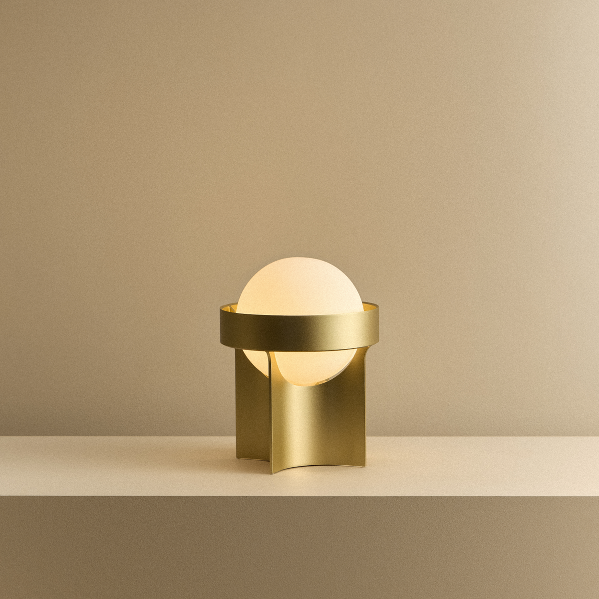 Tala Loop Table Lamp in Gold with Sphere IV