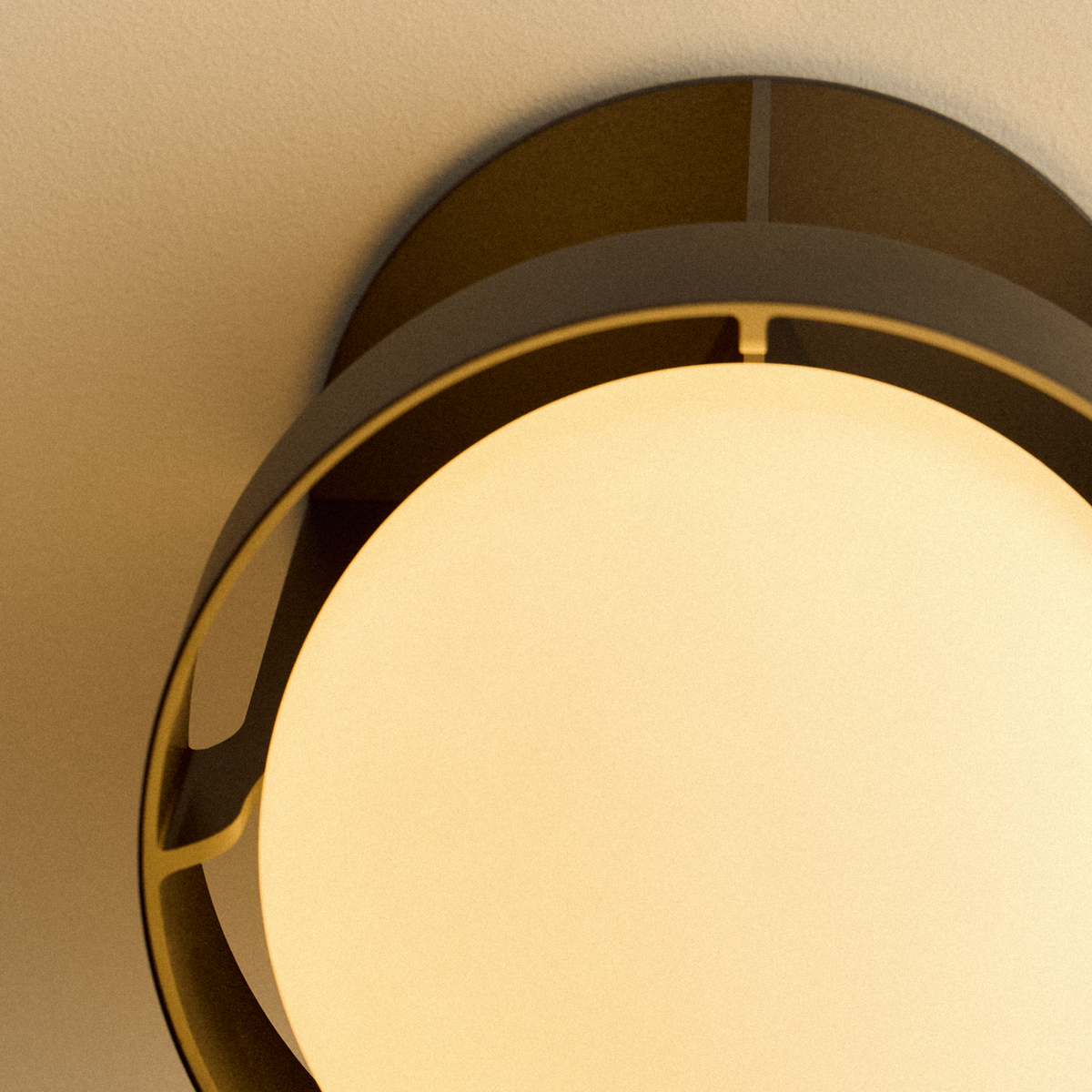 Tala Loop Wall Light in Dark Grey with Sphere IV