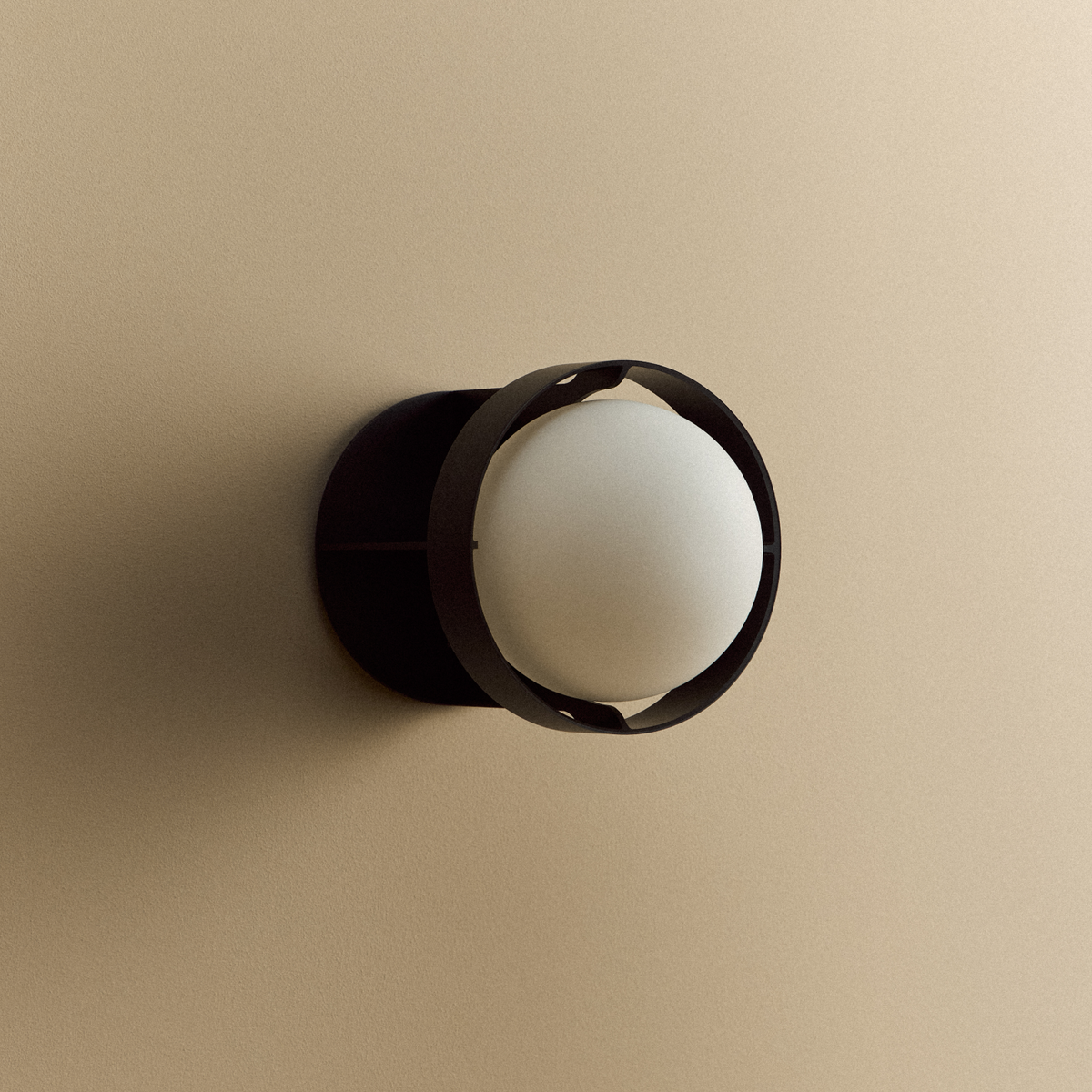 Tala Loop Wall Light in Dark Grey with Sphere IV