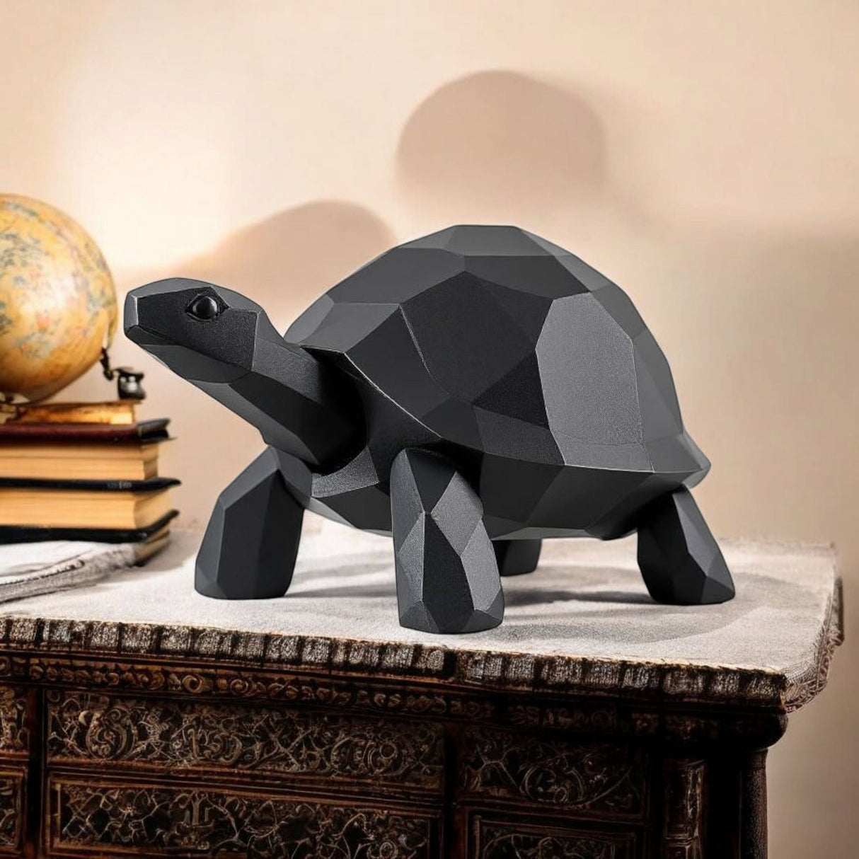 Filamora Studios Low Poly Turtle Sculpture