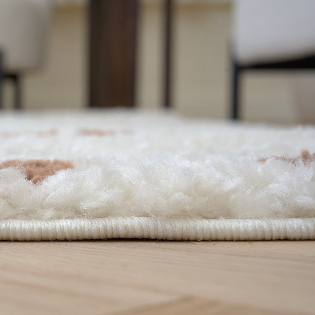 The Rugs Moodi Shaggy Cream Terra Biscotti Rug