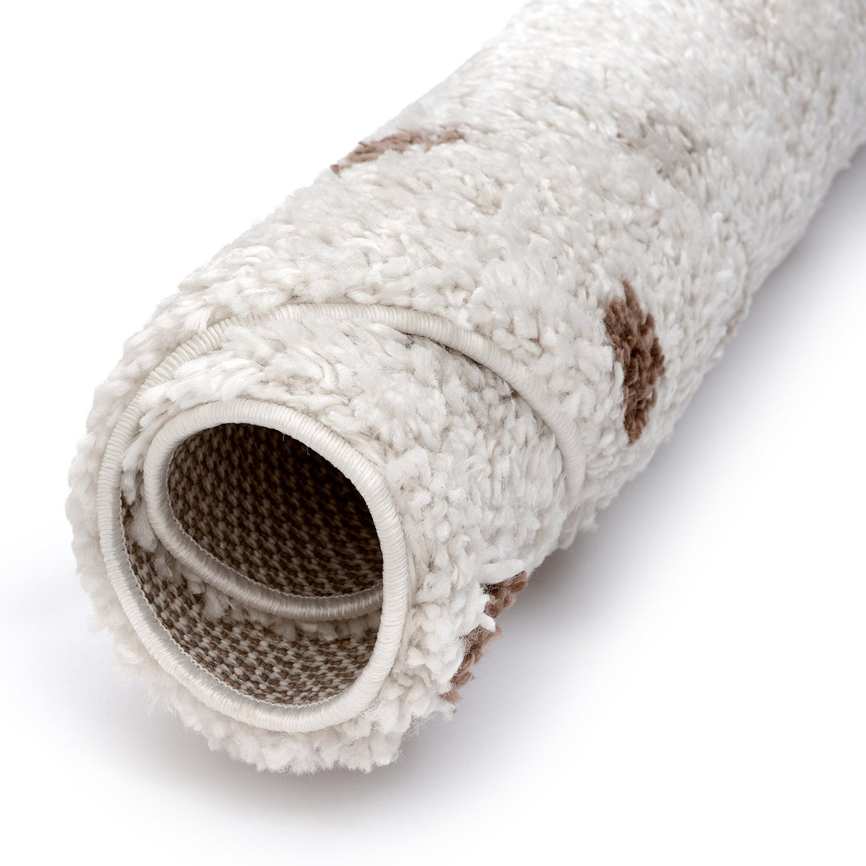 The Rugs Moodi Shaggy Cream Terra Biscotti Rug