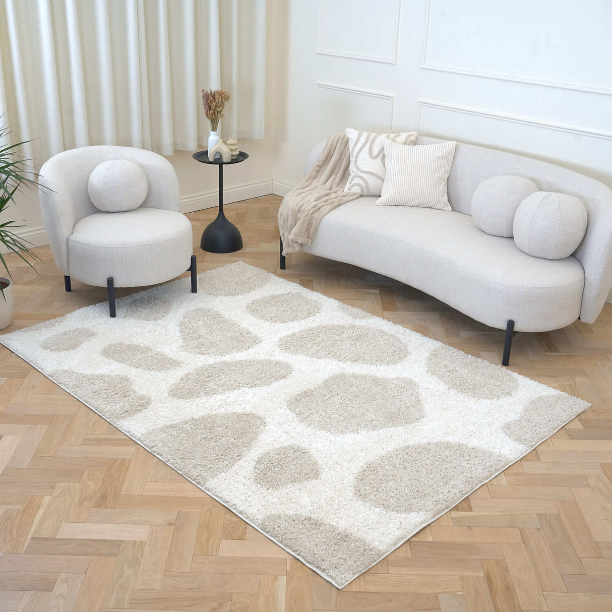 The Rugs Moodi Shaggy Cream Kora Rug