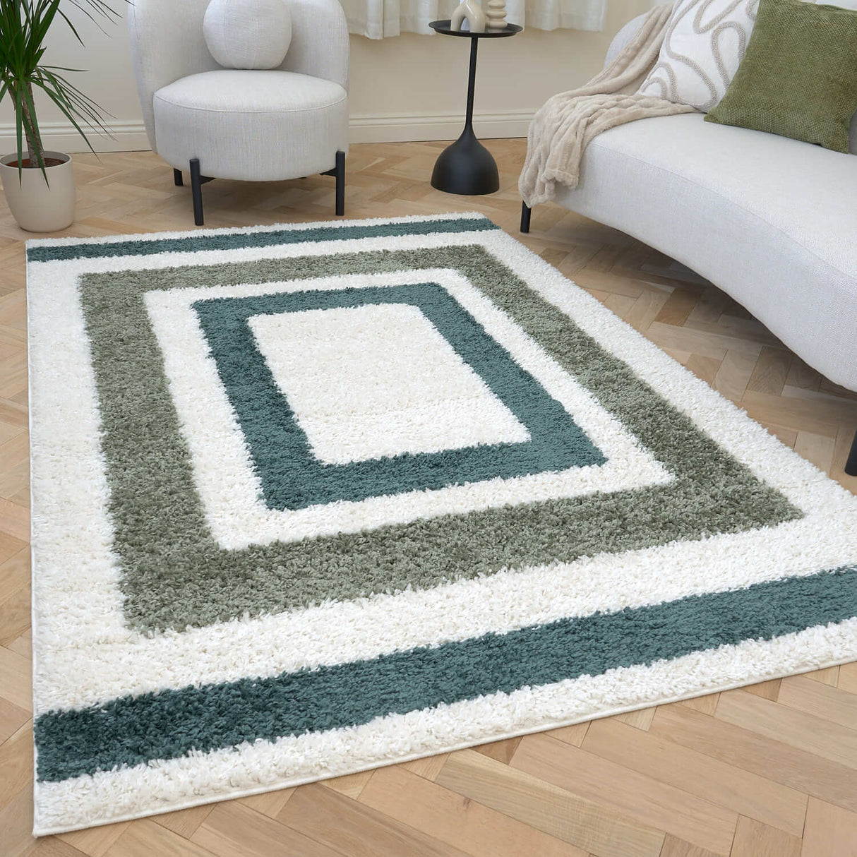 The Rugs Moodi Shaggy Green Marina Rug