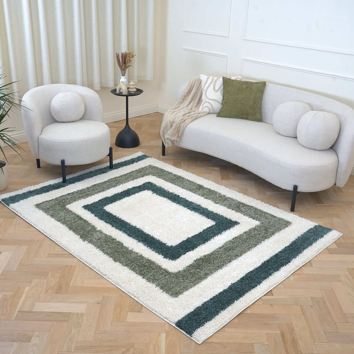 The Rugs Moodi Shaggy Green Marina Rug