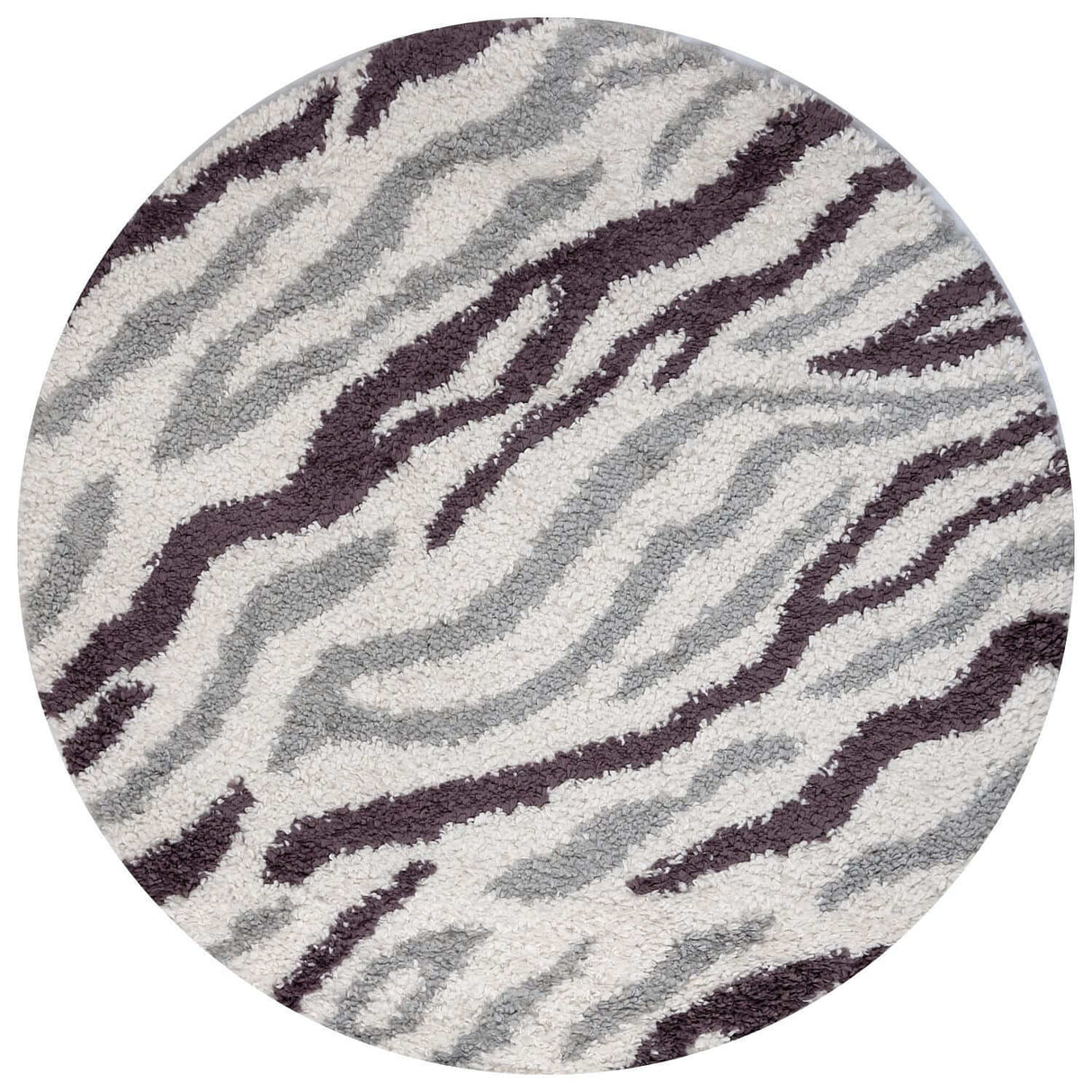 The Rugs Moodi Shaggy Grey Purple Mauvine Rug