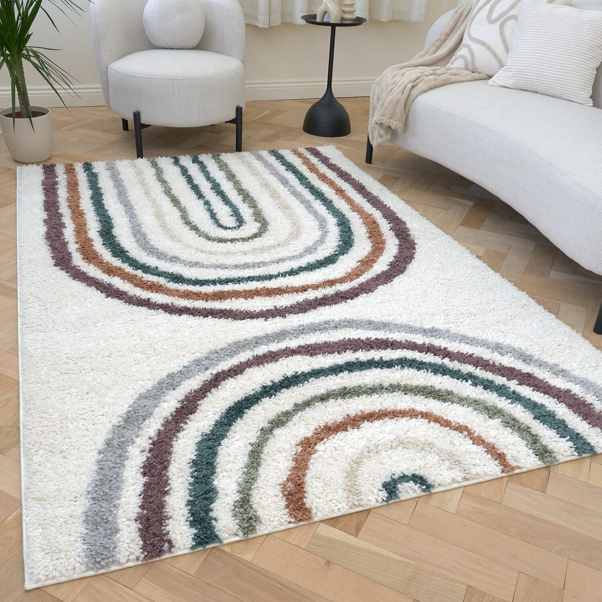 The Rugs Moodi Shaggy Multicolour Raincat Rug