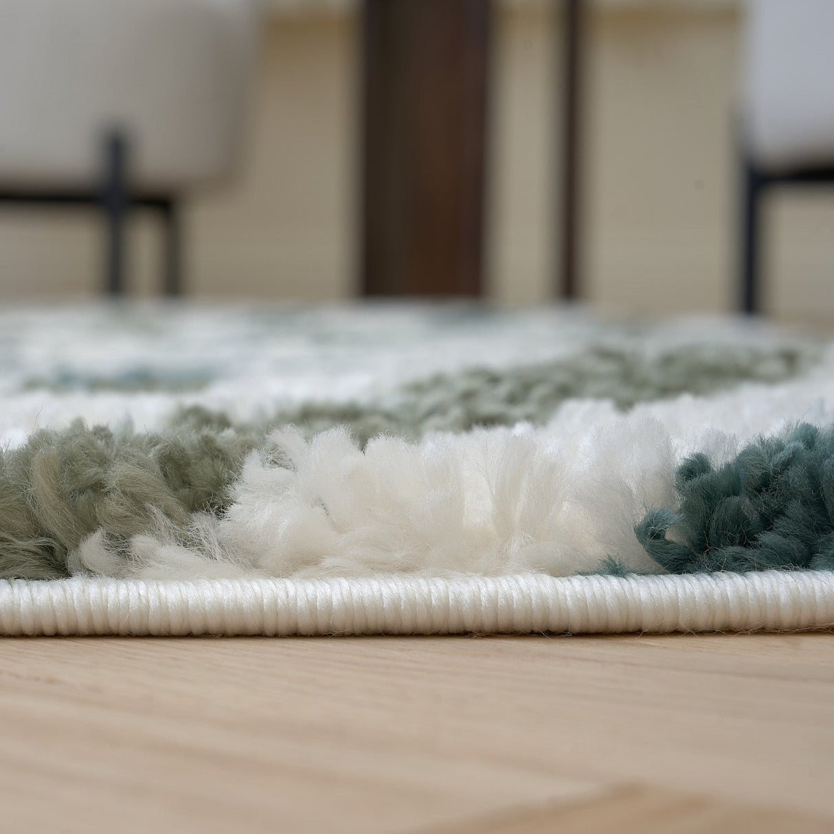 The Rugs Moodi Shaggy Green Rippletide Rug