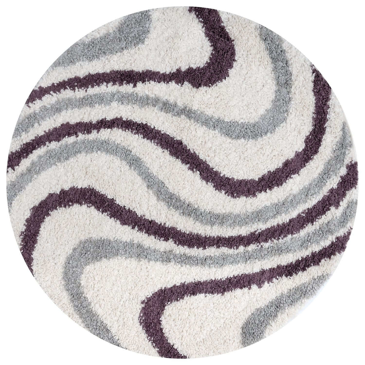 The Rugs Moodi Shaggy Grey Purple Smokeberry Rug