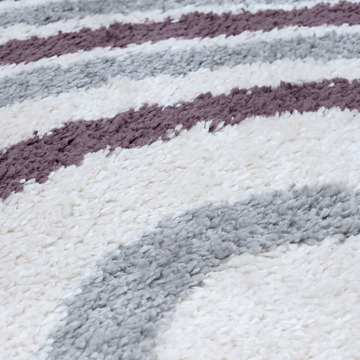 The Rugs Moodi Shaggy Grey Purple Smokeberry Rug