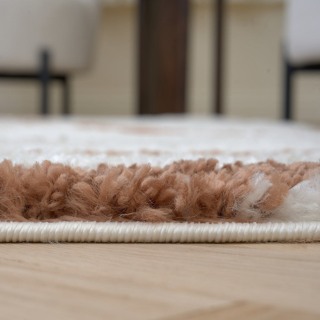 The Rugs Moodi Shaggy Cream Terra Sunhaze Rug