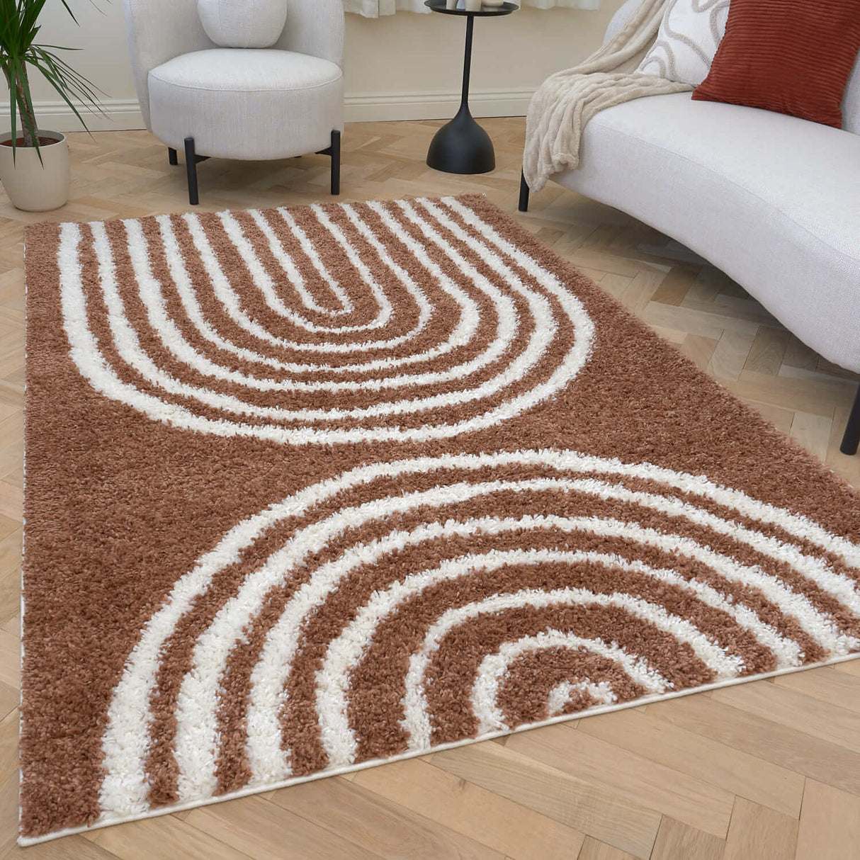 The Rugs Moodi Shaggy Terra Tawny Rug
