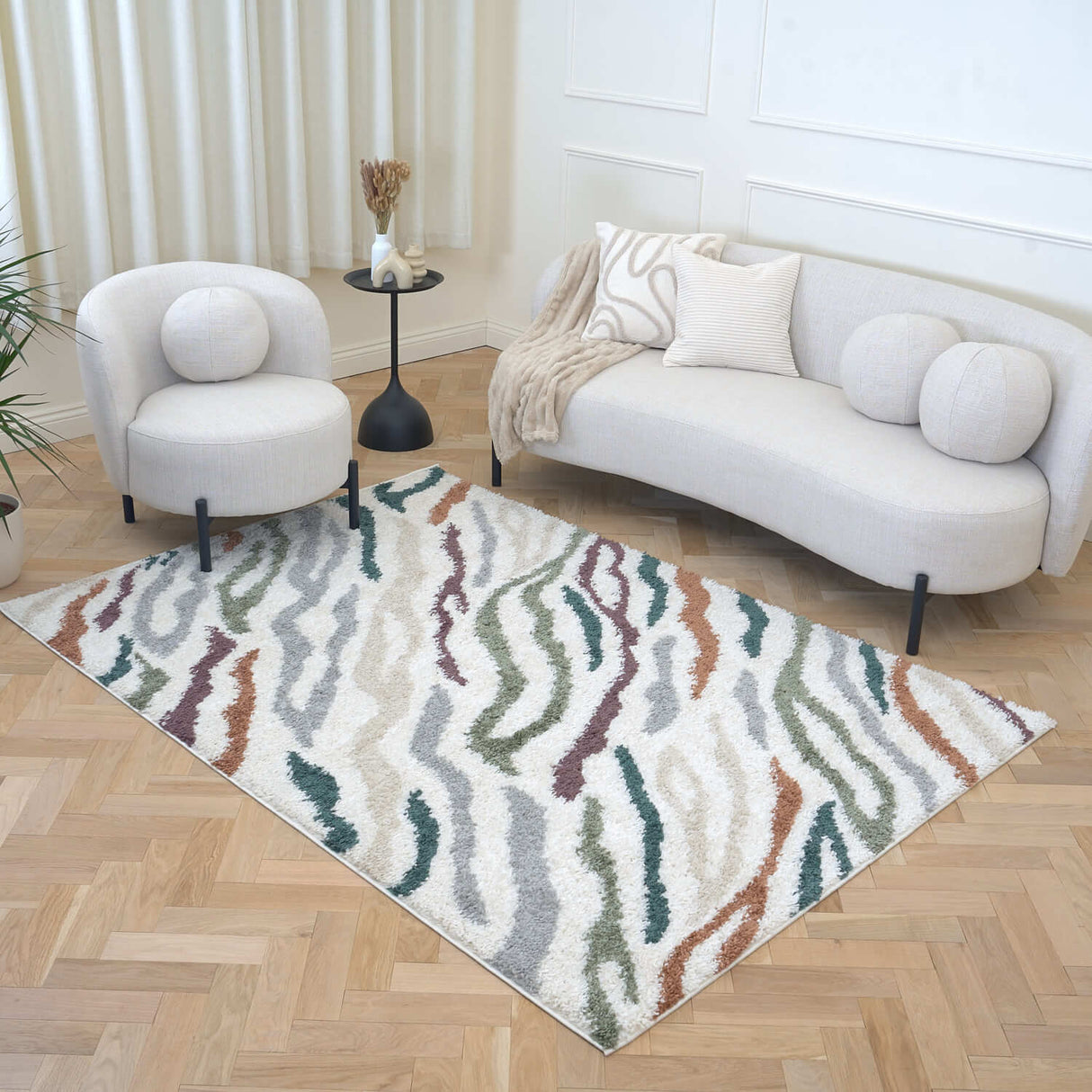 The Rugs Moodi Shaggy Multicolour Tidecrest Rug