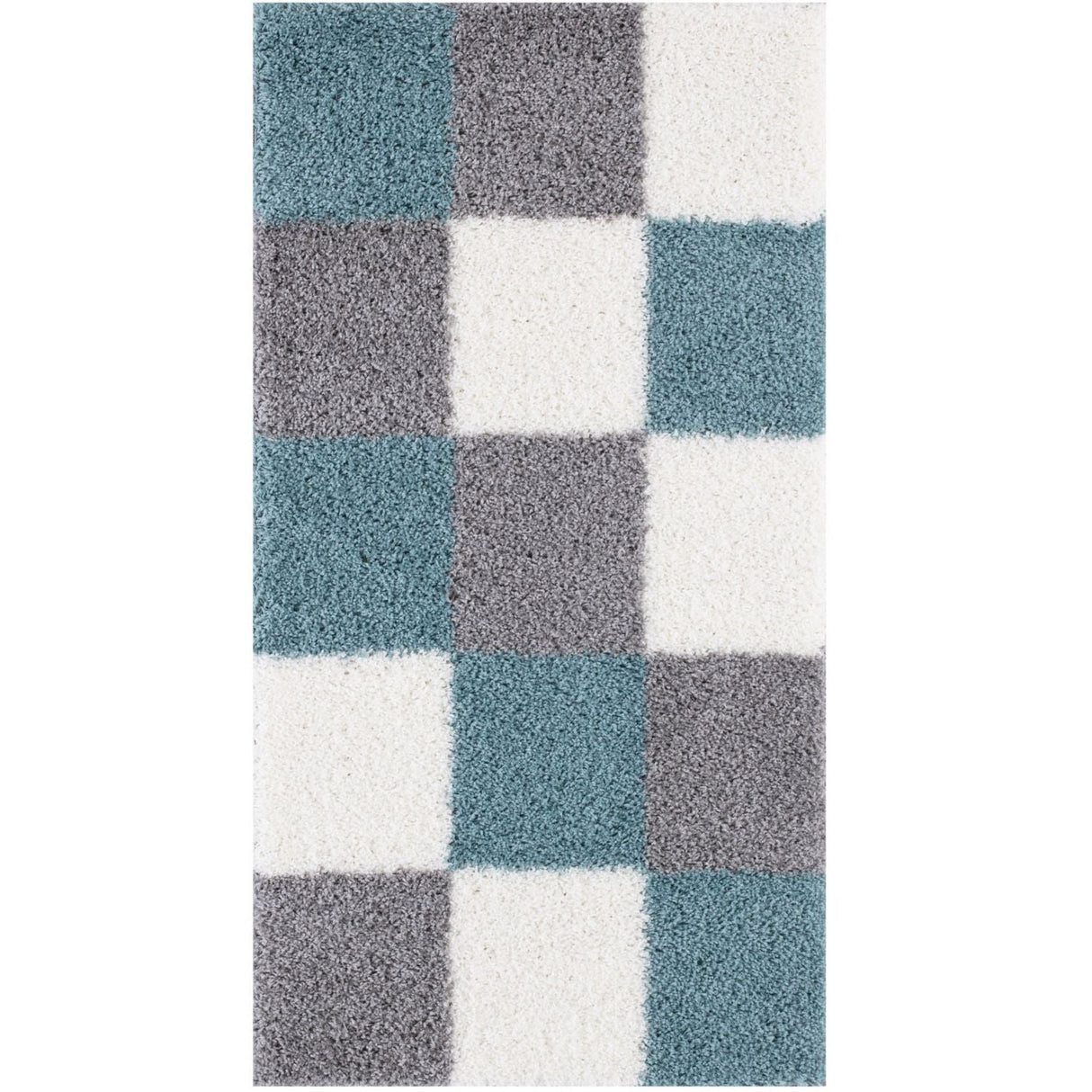 Myshaggy Geometric Duck Egg Blue Rug | The Rugs